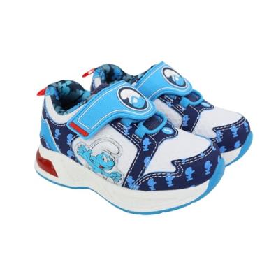 Imagem de Tênis Smurfs Light Up, branco/azul, 9-9.5 Toddler