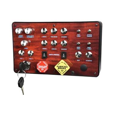 Imagem de SIM-PANEL Classic 2 Button Box for ATS/ETS2 (American Truck Simulator/Euro Truck Simulator) (Premium Woodgrain Finish)