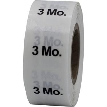 Imagem de Adesivos transparentes com tamanho de 3 meses - redondos de 9,5 cm, 500 etiquetas adesivas de plástico transparente por rolo para roupas de varejo, organização de roupas de bebê e inventário - Feito