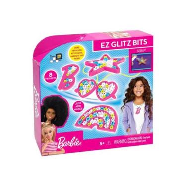 Imagem de Barbie Ez Glitz Bits Kit Para Fazer Colar Chaveiro C/ Spray - Fun Brin