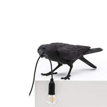 Imagem de Aooxida Luminária Raven Bird, Vintage De Resina Com Pingente E14 Blub, Noturna Gótica Parede Plugue Para Sala Estar, Quarto, Estilo Art Déco