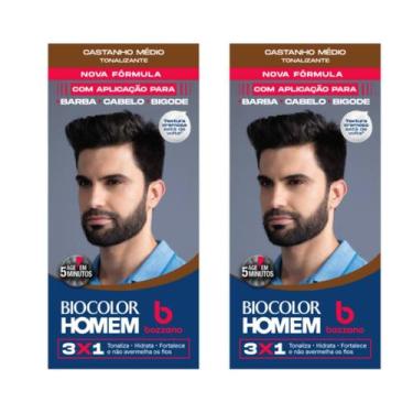 Imagem de Kit 2 Tonalizante Biocolor Homem Castanho Medio - Bozzano
