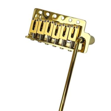 Imagem de OVSAL Ponte De Guitarra Elétrica 10,5 Mm, Ouro A Vácuo, Tremolo 6 Pontos, Aço Inoxidável, Placa, Bloco Latão, Cordas, Início, Stratocaster