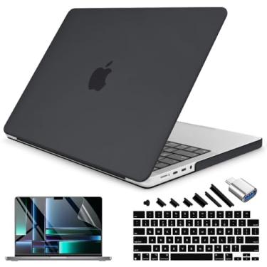 Imagem de Teryeefi Compatível com MacBook Pro 16 polegadas capa M4 M3 M2 M1 2025 2024-2021 versão A3403 A3186 A2485 A2780 A2991 modelo, PC fosco rígido + capa de teclado + protetor de tela + adaptador tipo C