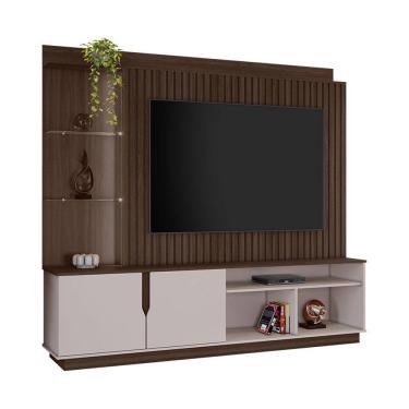 Imagem de Estante Home para TV até 65 Polegadas Amparo JCM Móveis Café Soft/Off