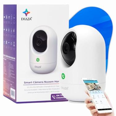 Imagem de Câmera Inteligente Full HD Compatível com Alexa Babá Eletrônica Botão de Chamada Visão Noturna e Monitoramento Inteligente Detecção de Movimentos Armazenamento na Nuvem