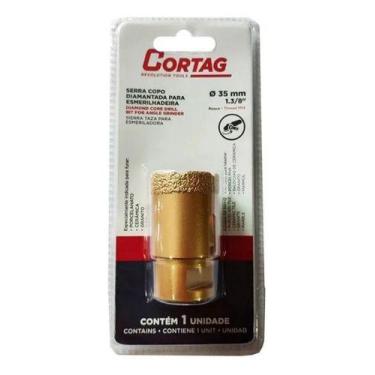 Imagem de Serra Copo Diamantada Para Esmerilhadeira 35mm Rosca M14 - Cortag