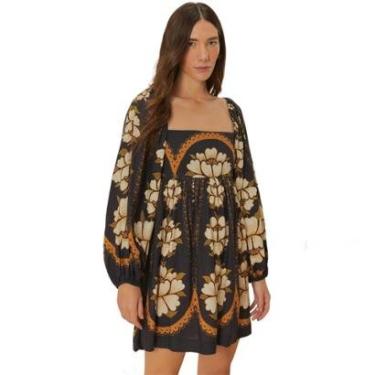 Imagem de Vestido Farm Rio Curto Estampado Flor Bordada-Feminino