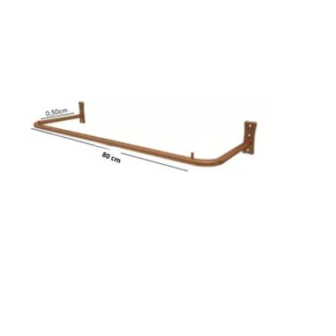 Imagem de Arara Fixa de Parede Tubo Redondo 80 CM