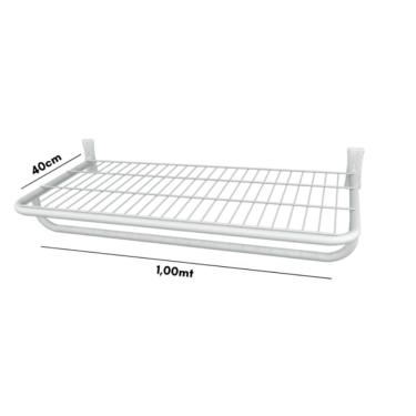 Imagem de Arara Prateleira De Parede Com Pingente 100 x 40 cm