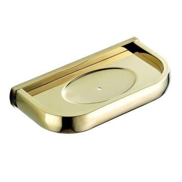 Imagem de Conjunto de banheiro de latão dourado - prateleira para toalhas, suporte para papel higiênico, saboneteira - ferragens, porta-sabonete