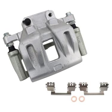 Imagem de TRQ Pinça de freio dianteira esquerda com suporte lateral do motorista compatível com Chrysler 300 2017-2021 Dodge Challenger Charger 2012-2021