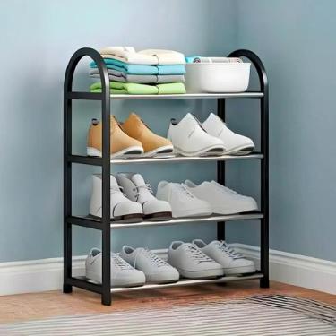 Imagem de Sapateira Hall de Entrada 4 Prateleiras Organizadora de Sapatos Metal 