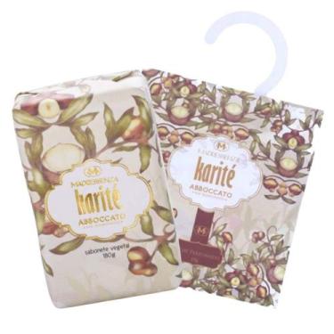 Imagem de KIT Sabonete Vegetal Barra Karité 180g + Sachê Perfumado Karité 15g Ma