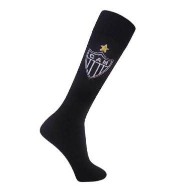 Imagem de Meião Atlético MG Infantil Juvenil Preto Rikam Oficial, GG
