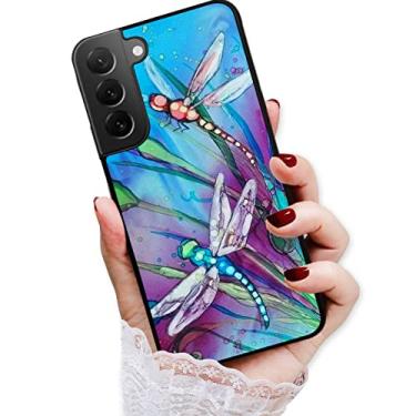 Imagem de Para Samsung A35, para Samsung Galaxy A35 5G, capa traseira macia protetora durável, HOT12283 Dragonfly azul