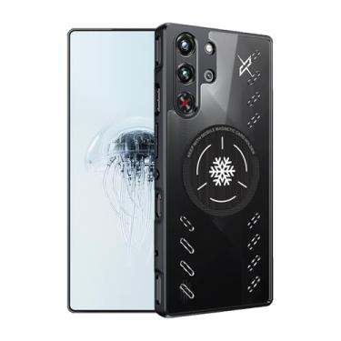 Imagem de NOUKAJU Capa para REDMAGIC 10 Pro/10S Pro/10 Pro Plus, capa protetora refrescante para telefone, antiqueda, material de policarbonato + TPU, absorção de choque, resistente à fricção, capa protetora