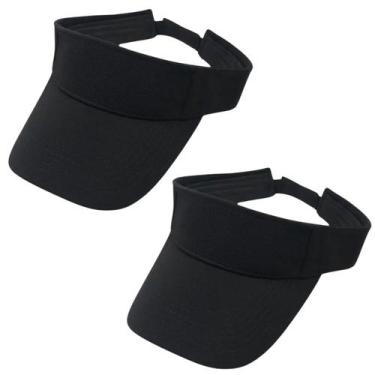 Imagem de kit 2 viseira de sol esportiva unissex idel para praia caminhada corri