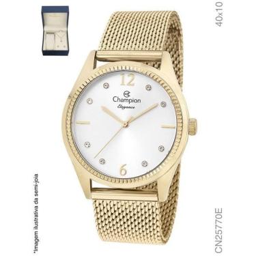 Imagem de Relógio Champion Dourado Kit Cn25770E Feminino