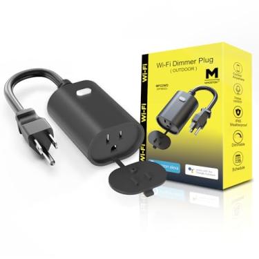 Imagem de Tomada inteligente WiFi para uso externo compatível com Alexa e Google Assistant, IP65 à prova d'água para luzes reguláveis, sem necessidade de hub, potência máxima de 400 W, ETL e FCC (MP22WD)