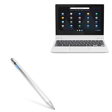 Imagem de BoxWave Caneta Stylus compatível com Lenovo C330 Convertible 2 em 1 Chromebook (29.5 cm) - AccuPoint Active Stylus, caneta eletrônica com ponta ultrafina - prata metálica