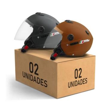 Imagem de Kit 2 Capacete Aberto New Atomic Elite Masculino Feminino Pro Tork, PR