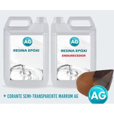 Imagem de Resinas Epóxi 1KG + Corante semi-transparente marrom - Resinas ag