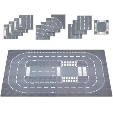 Imagem de Hayder 12 PCS Road Base Plate for Building, 10" x 10" Baseplates for City Set, Comaptible with All Major Brands