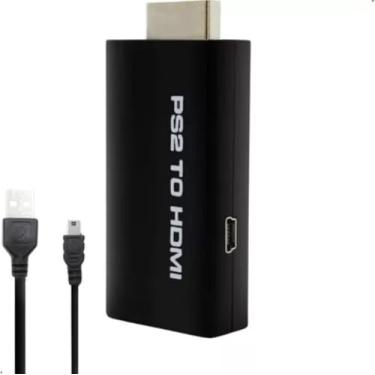 Imagem de Conversor PS2 para HDMI, Adaptador de Áudio e Vídeo AV, com Cabo USB, Compatível com TVs HDMI, HDTV e FULL HD (Cod. SPO0269)