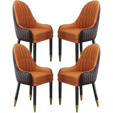 Imagem de Cadeira De Jantar De Couro De Microfibra Cozinha Conjunto De 4 Cadeiras De Sala De Estar Lounge Counter Cadeiras Quarto Varanda Sofá Cadeira Pernas De Madeira Maciça, All Blue, One Size