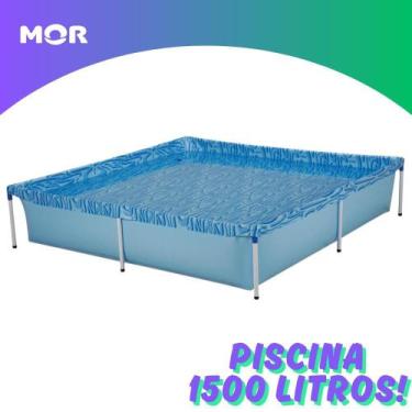 Imagem de Piscina Infantil Retangular de 1500 Litros Prática e Segura com Simple