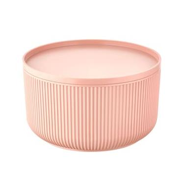 Imagem de Travessa Redonda Dynasty Velout em Plástico com Tampa Rosa - 1,5L
