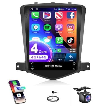 Imagem de Rádio estéreo automotivo Android 4G + 64G para Chevy Cruze J300 2009-2014 Carplay Android Auto, tela sensível ao toque Rimoody de 9,7 polegadas Navegação GPS WiFi Mirror Link BT FM/RDS EQ SWC