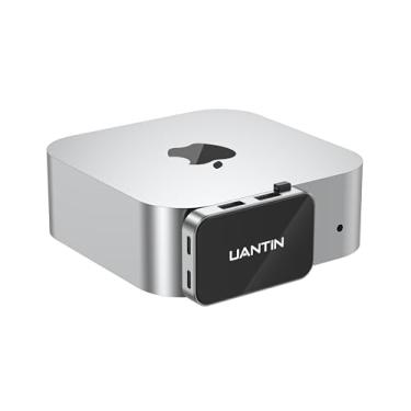 Imagem de UANTIN Dock de 6 portas para Mac mini M4 | Adaptador de hub USB C de alta velocidade de 10 Gbps com 2 leitores de cartão USB-A/2 USB-C/SD TF 3.0 | Design compacto de uma peça | Plug & Play