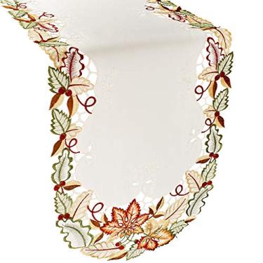 Imagem de Cachecol de caimento e Maple Leaf Table Runner Doily 40 x 89 cm
