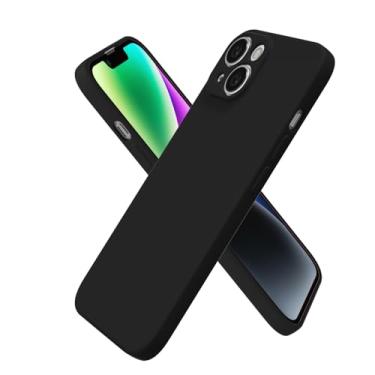 Imagem de oakxco Capa de silicone para iPhone 14 Plus, ultrafina e fina para mulheres e meninas, cor lisa lisa minimalista estética fofa design feminino, gel de borracha macia TPU com proteção para câmera