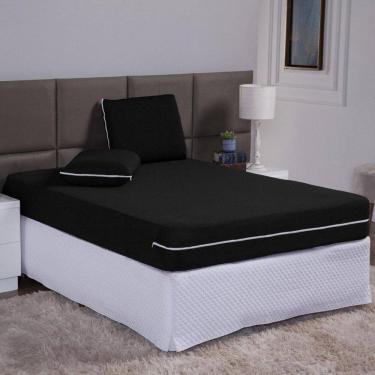 Imagem de Capa Colchão Viuva Solteirão 28Cm + Fronha Protetor Zíper