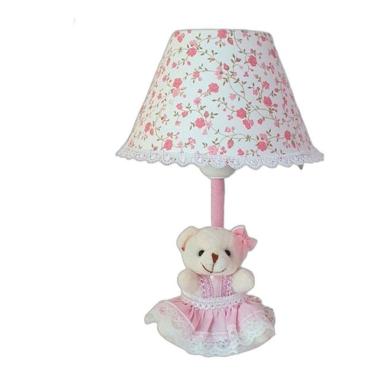 Imagem de Abajur Infantil De Mesa Ursa Menina Quarto Bebês Criança
