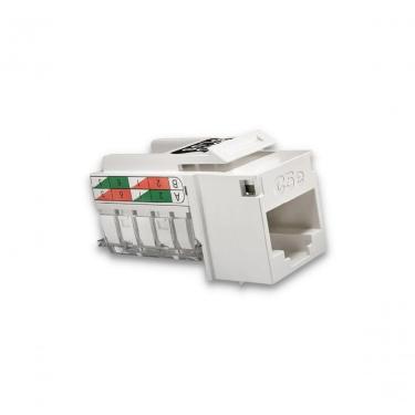 Imagem de Conector Femea Para Cabo De Rede E Internet Rj45 Sohoplus Cat5e Branco 35050411