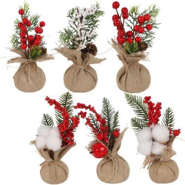 Imagem de Decorações de mesa de Natal winemana Mini Trees x6 20cm