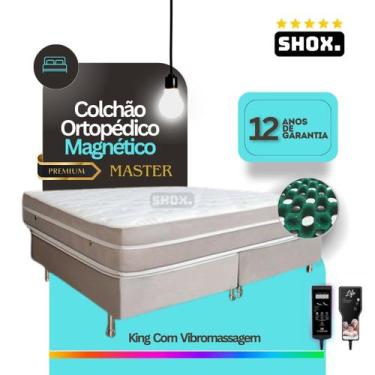 Imagem de Colchão King Shox Master Com Vibromassagem Ortopédico 203x193x025cm, S