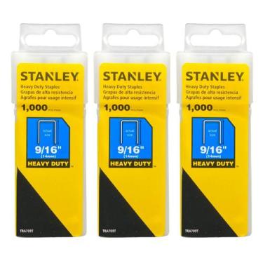 Imagem de 3 Grampos Grampeador Stanley Heavy Duty 14mm 9/16 Pol. Tapeceiro Marce