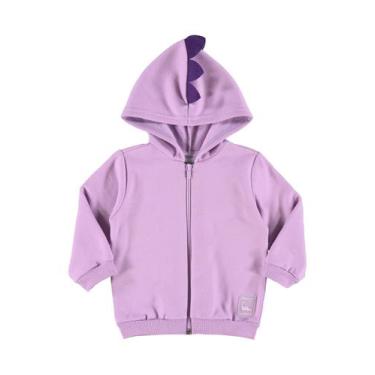 Imagem de Jaqueta Básica Bebê Moletom Quimby, Roxo, G
