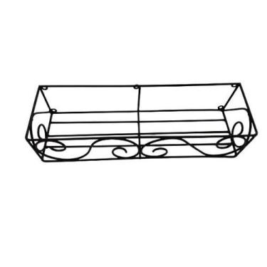 Imagem de Floreira Artesanal de Ferro Jardineira de Varanda com 60 cm - Multi Me