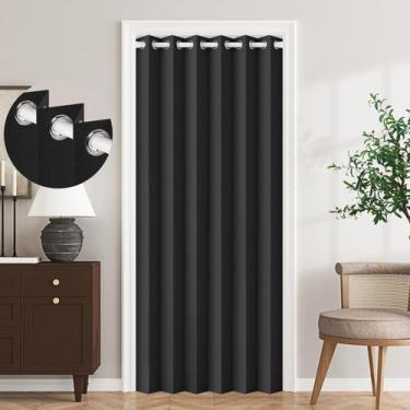 Imagem de Cortina de porta HMYI 100% Blackout Accordion Style W114 x L203cm