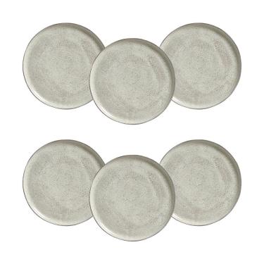 Imagem de Conjunto de Pratos Rasos Porto Brasil Bio Pistache Verde Menta 29cm - 6 Peças