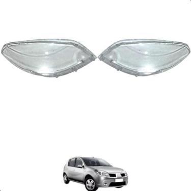Imagem de Par Lente Farol Renault Sandero 2012 2013 2014 - BIBAS