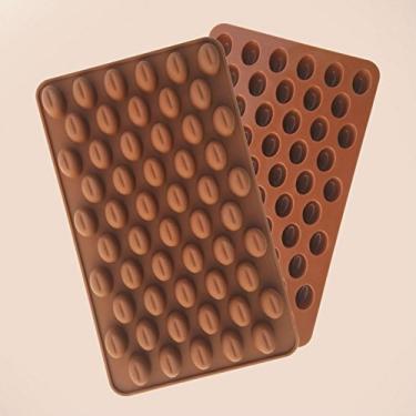 Imagem de AKOAK Molde de silicone 55 Cavidades Mini grãos de café chocolate doce doce molde decoração bolo, 2 unidades