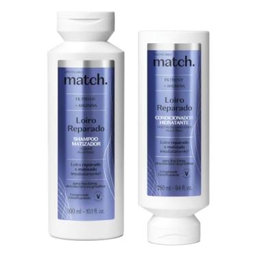 Imagem de O Boticário Kit Match Loiro Reparado - Shampoo 300ml e Condicionador para Cabelos Loiros e Descoloridos