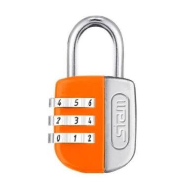 Imagem de Cadeado Colorido Com Senha Para Mala Armário Stam, Laranja